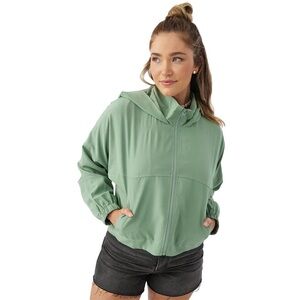 O'Neill's Layton hybrid hooded jacket. Sage color. Size M